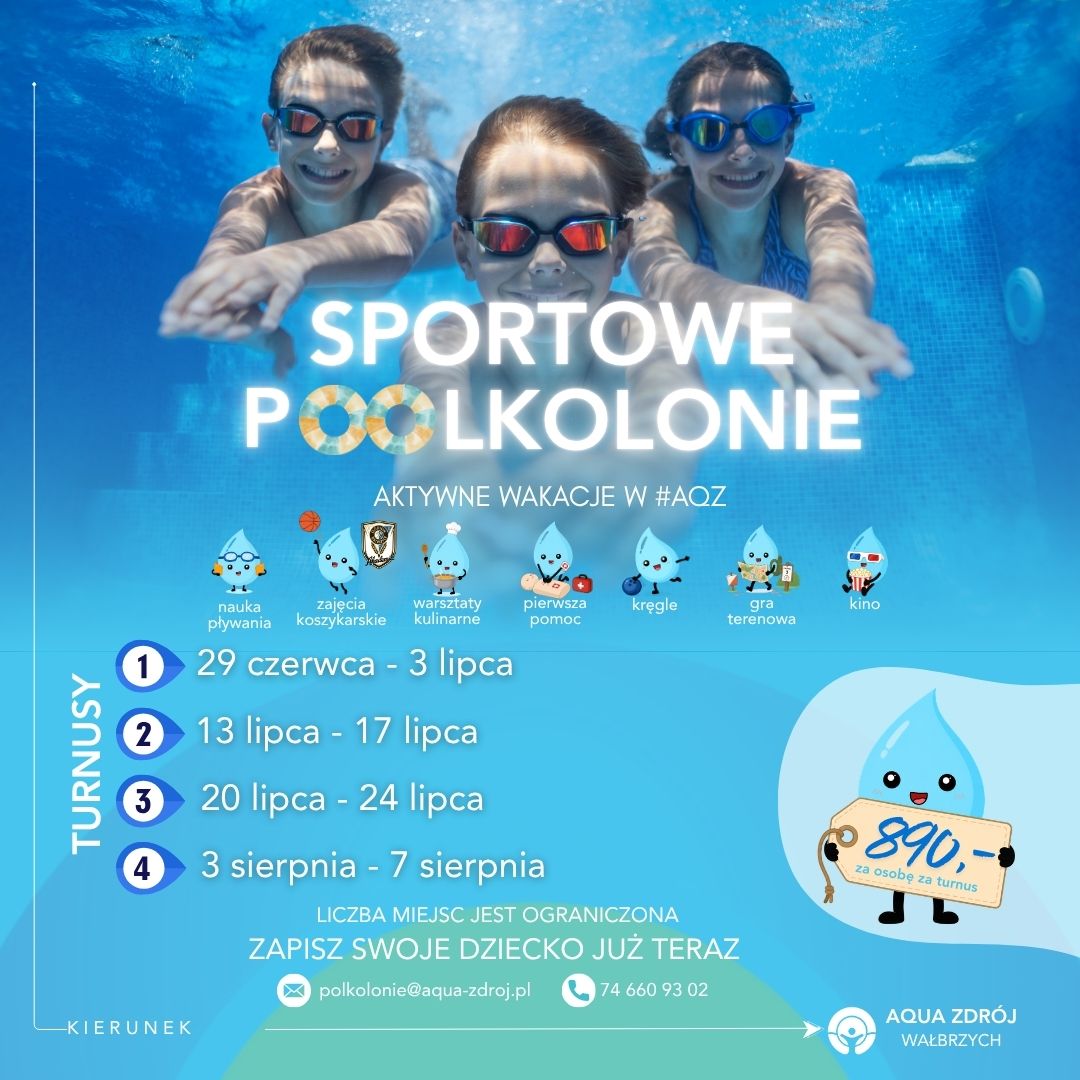 Ruszają zapisy na Sportowe POOLkolonie w Aqua-Zdroju