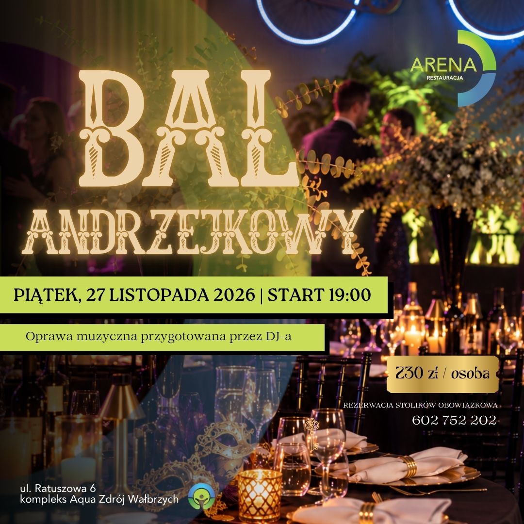 ✨🎭 Bal Andrzejkowy w Restauracji Arena! 🥂✨