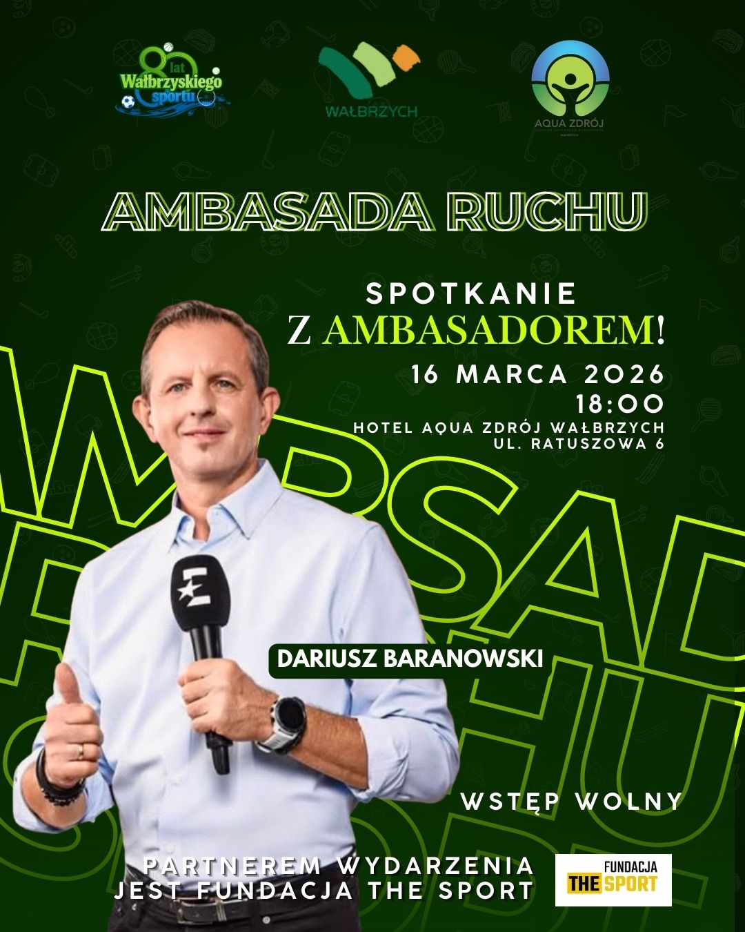 🚴‍♂️ Spotkanie i trening z Dariuszem Baranowskim w Aqua Zdroju!